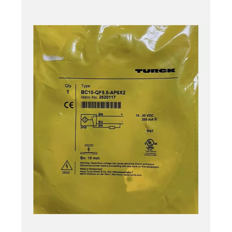 Sensor Inductivo Turck Bc10-qf5.5-ap6x2 (Usado)