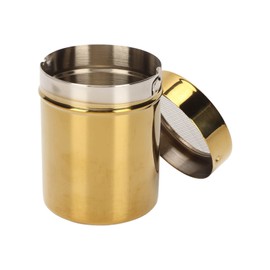 Powder Shaker Stainless Steel Gold Fine Mesh Powder Sugar Shaker for Kitchen