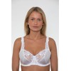 Gemm White Satin Lace Underwired Bra 34D to 46J (38H)