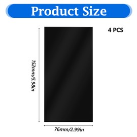 4 Pcs 6x3 Inch LED Light Blocking Stickers, Static Clings Dimmer Sheets, Light Blocking Sticker for Electronics, Square Light Dimming LED Filters, Light Sticker Blackout, Light Covers for Electronics