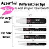 Mr. Pen- White Chalk Markers, 4 pcs, Assorted Size, Chalk