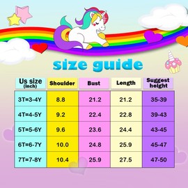 UnionKK Kids Girls Autumn Casual Unicorn Dresses Cotton Long Sleeve Crew Neck Dress 2-7 Years (Blue, 4T)