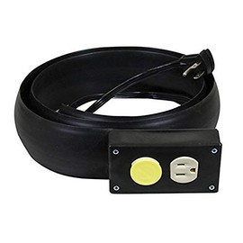 Electriduct Lay Flat Electrical Power Extension Cord Cover Cable Protector - 8FT - Black