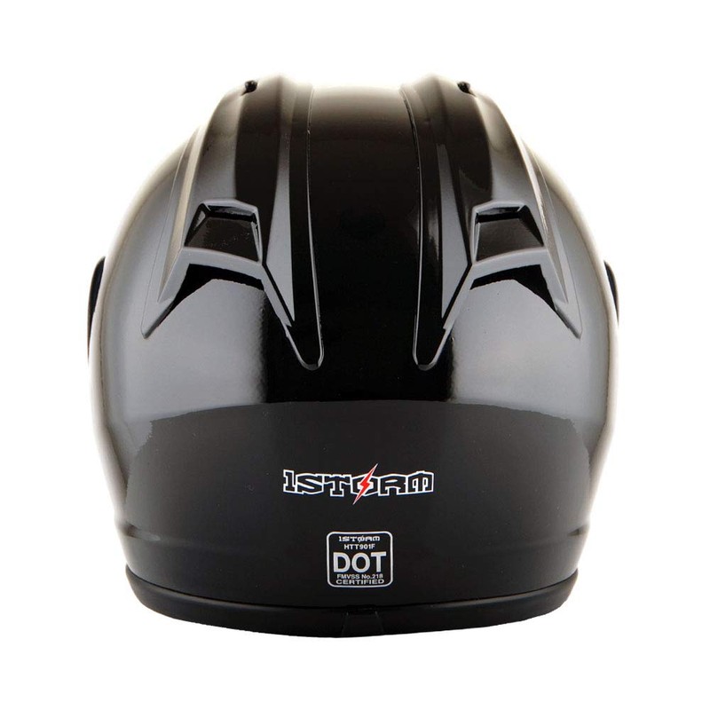1Storm New Motorcycle Bike Full Face Helmet JH901 Glossy Black