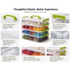 Transparent Plastic Storage Box with Green Drawer Portable Storage Organizer