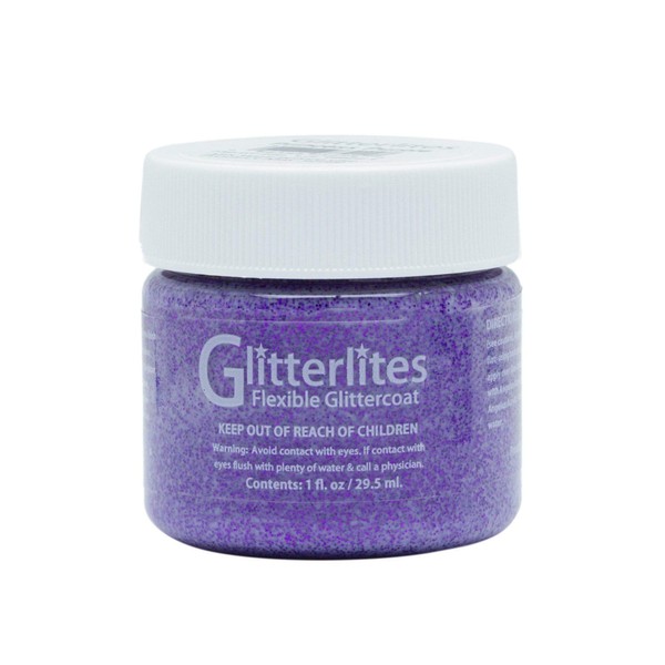Angelus Flexible Glittercoat Glitter Paint, Princess Purple
