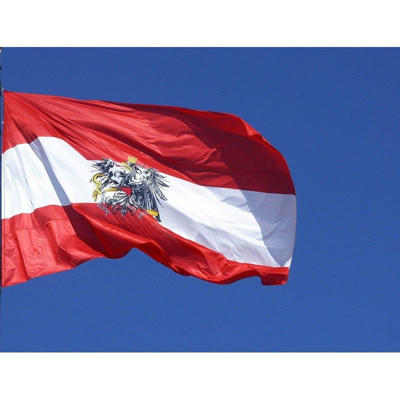 Cosymate Austrian Flag with Eagle Austrian Flag with Eagle 3x5ft