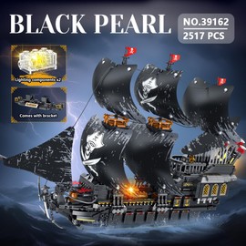 DUANT Pirate Ship Building Block Set, MOC Large Captain Sailboat Model Toy, Building Black Pearl (2517 Pieces) Suitable for Adult Collection and Display.