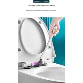 Modern Flexible Silicone Toilet Caspa for Home 2025 Upgrade Silicone Toilet Brush Ergonomic Toilet Brush and Holder Set Toilet Bowl Brush Wall Mounted Toilet Brush for Dead Corner Clean (White)