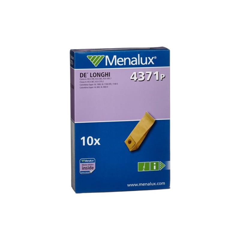 Menalux 4371 P / 10 Staubbeutel/Papier/De Longhi/Classe A/Colombina Super