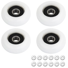 Total Gym Wheels/Rollers 2000, 3000, 3000 XL, and a Few Very Early XL, Platinum Plus, Pro, Supra and Many Others Set of 4 (White)