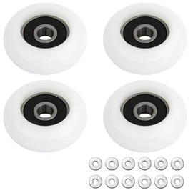 Total Gym Wheels/Rollers 2000, 3000, 3000 XL, and a Few Very Early XL, Platinum Plus, Pro, Supra and Many Others Set of 4 (White)