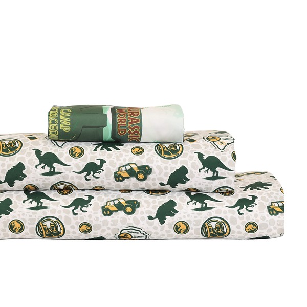 EXPRESSIONS by Jurassic Park 3 Piece Twin Sheet Set, Includes