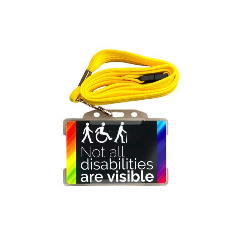 Not All Disabilities are Visible Disability ID Card & Yellow