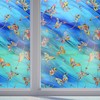 LEMON CLOUD Stained Glass Window Film,3D Decorative Window Privacy Film