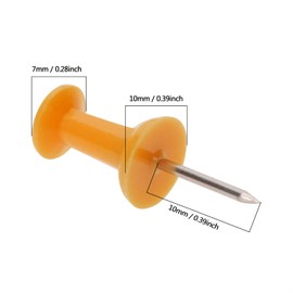 Tupalizy 220PCS Push Pins for Bulletin Cork Board Decorative Plastic Head Thumb Tacks Map Tacks with Steel Point for Hanging Photos Pictures Painting Notes DIY Craft Home Office Use (Yellow)