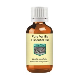 Devprayag Pure Vanilla Essential Oil (Vanilla planifolia) Natural Therapeutic Grade Steam Distilled 50ml (1.69 oz)