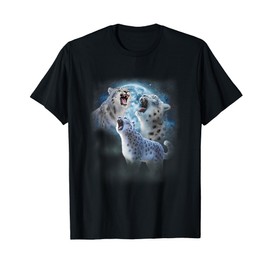 Snow Leopard Shirt - Funny Snow Leopards Howling at the Moon T-Shirt
