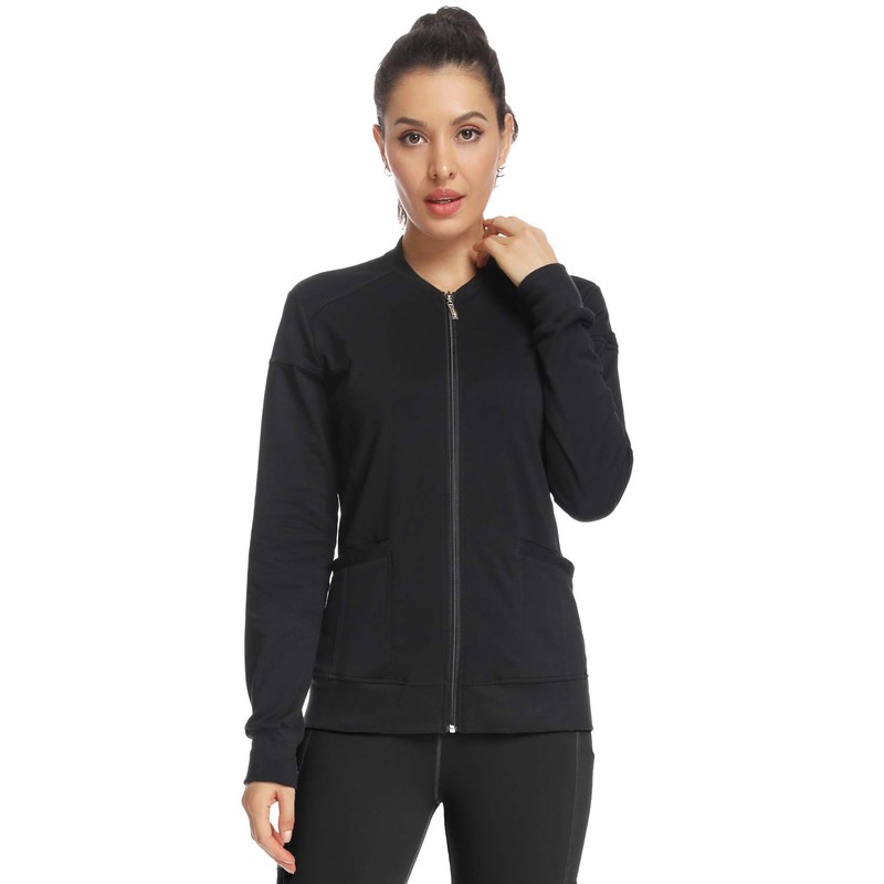 JEYONG Women's Zip Front Warm-Up Jacket