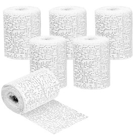 Plaster Gauze Bandage 6 Pack Plaster Wrap Roll Gauze Bandages Plaster Cloth Rolls Fast Setting Gauze Wrap Strips for Masks Scenery Belly Cast 2.95 Inch X 8.85Feet