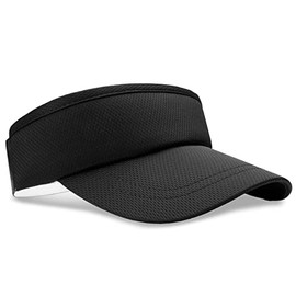 Headsweats Standard Lightweight Performance Running Sun Visor, Pitch Black, One Size