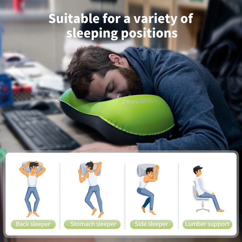 Naturehike Aeros Travel Pillow TPU Ultralight Inflatable Waterproof Compressorba Camping