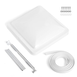 Make It Mount Universal 14" RV Roof Vent Cover with Upgraded Rubber Seal Strip - Replacement Vent Lid Kit for Trailers, Campers, RV and Motorhomes (14 x 14, 1, Quantity)