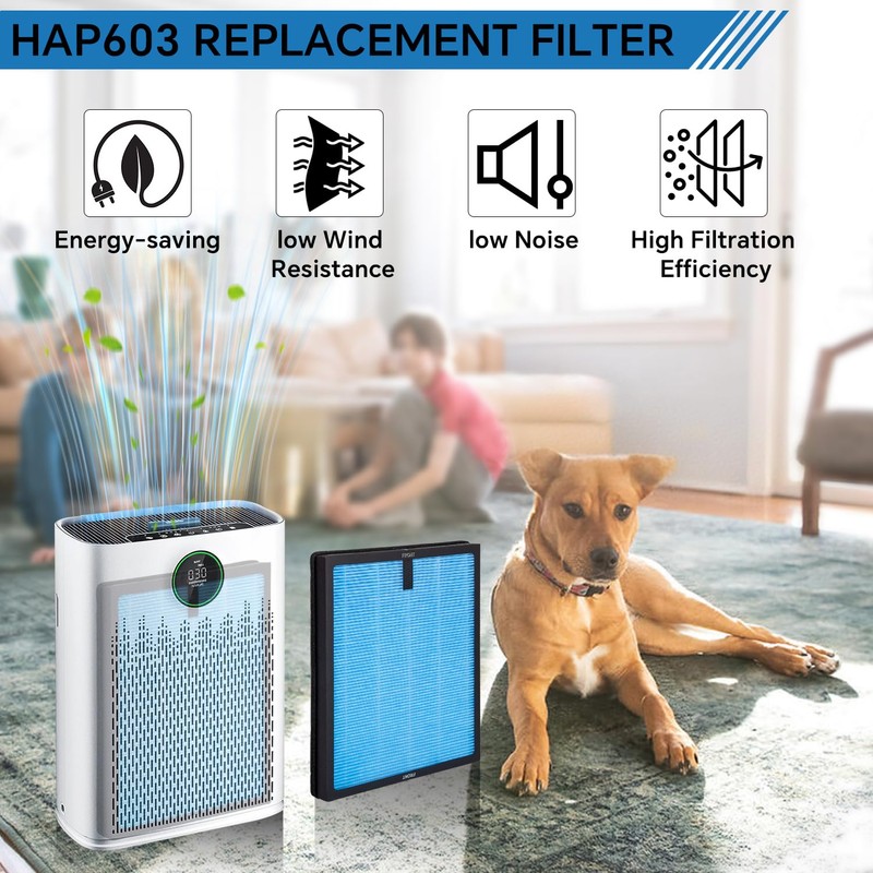 H13 HEPA Air Filter with Activated Carbon - 4 Packs