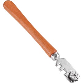 Glass Cutter, 30MM Professional Six Wheel Glass Cutter Craft Cutting Kit Tool with Handle Nice Processed Glass Cutting Tools 1 Piece