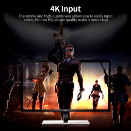 HD Video Capture Card with Audio HD to USB2.0 Capture Card 4K Input 1080P Output Support Live Streaming Game Video Capture Black