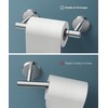 FORIOUS Toilet Roll Holder, Wall Mount Rustproof Stainless Steel Double