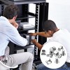 110 Pcs/55 Set Rack Mount Cage Nuts and Rack Screws