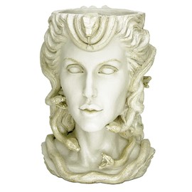 ARCPHIL Medusa Head Planter White Face Vase for Décor Indoor Plant Pot with Drainage Hole Flower Pot Outdoor Large