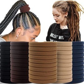 CÉLLOT 50PCS Hair Ties for Dreadlocks,High-Stretchy Extra Large Elastic Dreadlock Headbands,8cm in Diameter Dreads Ponytail Holders Locs Hair Accessories for Men Women Girls