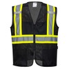 Portwest US391 Iona Plus Lightweight Reflective Mesh Vest Black, Large