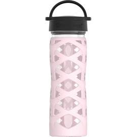 LIFEFACTORY 16oz Bottle Classic Cap Helix Sleeve Pink