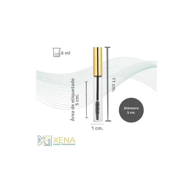Envase Pet Rimel 6 Ml Tapa Dorada E Inserto Mayoreo