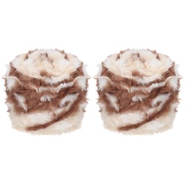 PATIKIL 70 Yards Fur Yarn, 2 Skeins 100 Grams Soft Plush Fluffy Chunky Polyester Faux Fur Eyelash Yarn for Crocheting Hand Knitting Blanket Hats Crochet Crafting, Chocolate Color