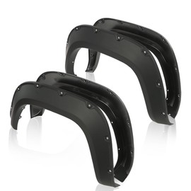 G-PLUS Wheel Fender Flares 4PCS Fit For Toyota Tacoma 2016 2017 2018 2019 2020 2021 2022, Pocket Rivet Style Smooth Painted Matte Front & Rear