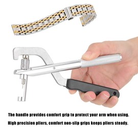 Haosie Watch Band Link Removal Tool, Handheld Watch Strap Remover Tool, Link Pin Removing Plier, with 3 Pins, for Watchmaker and Repairer