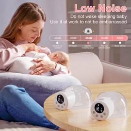 YYKINS Breast Pump Hand Free, Double Wearable Breast Pumps for Breastfeeding, Electric Wireless Breast Pump, Leak-Proof Design & Low Noise (2 Modes + 9 Levels)