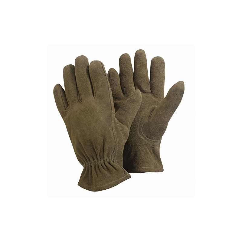 Briers Medium Ladies Washable Leather Gardening Gloves - Green