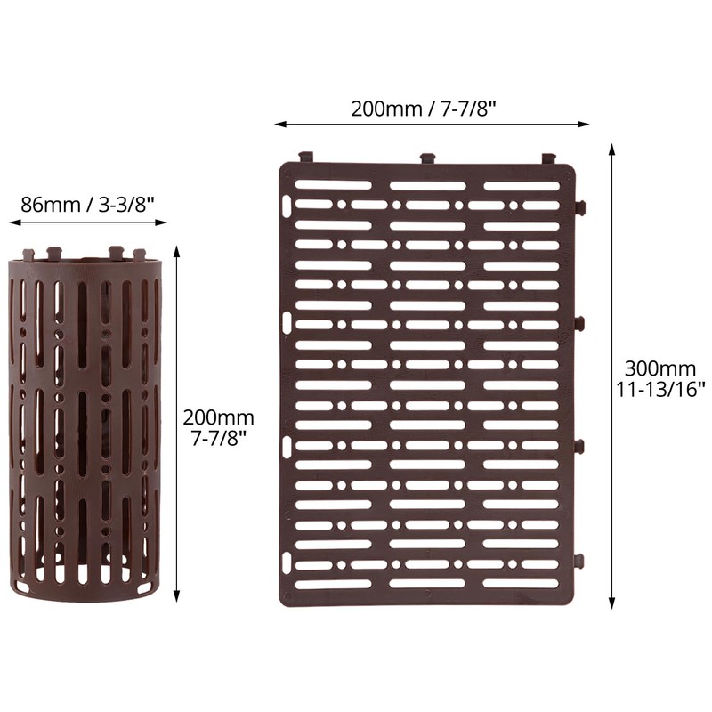 QWORK® Pack of 8 Tree Trunk Protectors, Plastic Tree Trunk