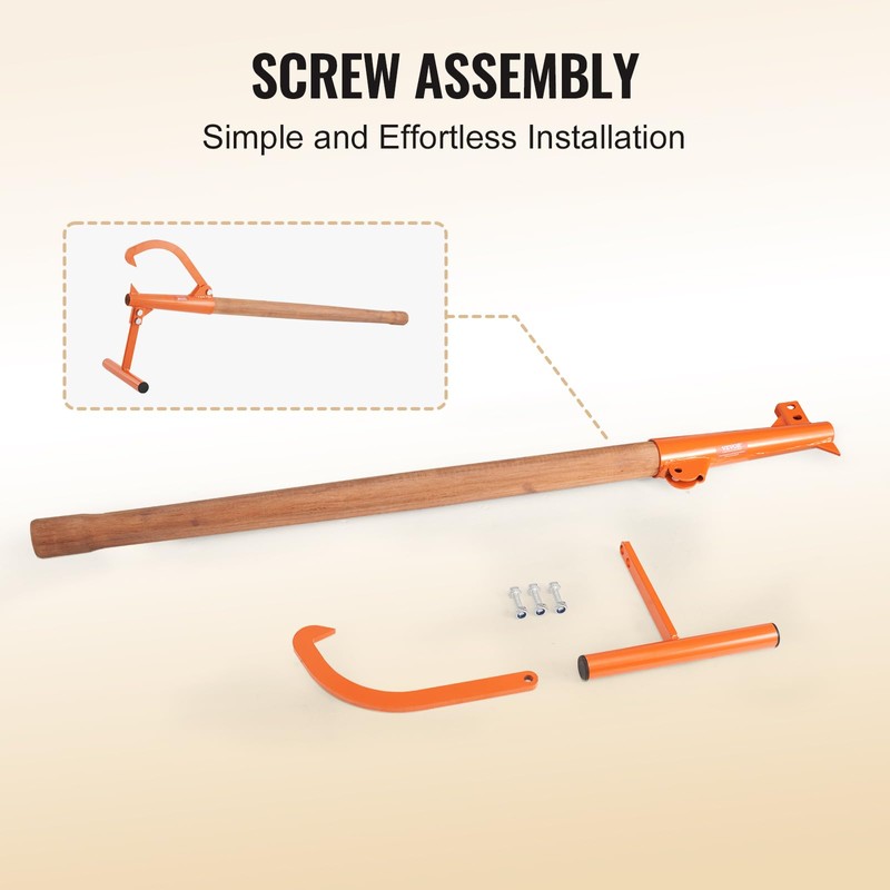 VEVOR 46.5" Timberjack Log Lifter, Adjustable Heavy Duty Log Roller