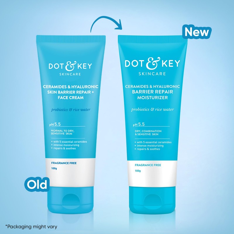 Dot & Key Ceramides Moisturizer with Hyaluronic for Intense Moisturizing