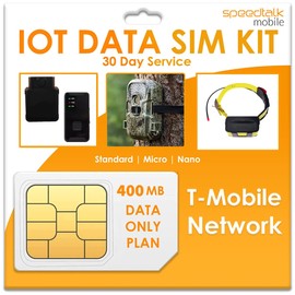 SpeedTalk Mobile Data Only SIM Card Kit - 400MB 4G LTE WiFi Hotspot MiFi Modem Internet Router | Pay As You Go No Contract | 3 in 1 Simcard - Standard Micro Nano | USA Domestic & International Roaming