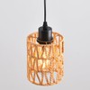 WANWAJA Rattan Pendant Light Fixtures, Boho Rattan Pendant Light with
