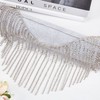 letsinstyle 1 Yard Sparkle Rhinestone Fringe Trims, Rhinestone Ribbon Tassel