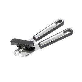 Wiltshire Aspire Can Opener, Stainless Steel, Manual Tin Opener, Bottle Opener, Anti-Slip Soft Touch Handle, Grey & Silver, 20x6x5cm