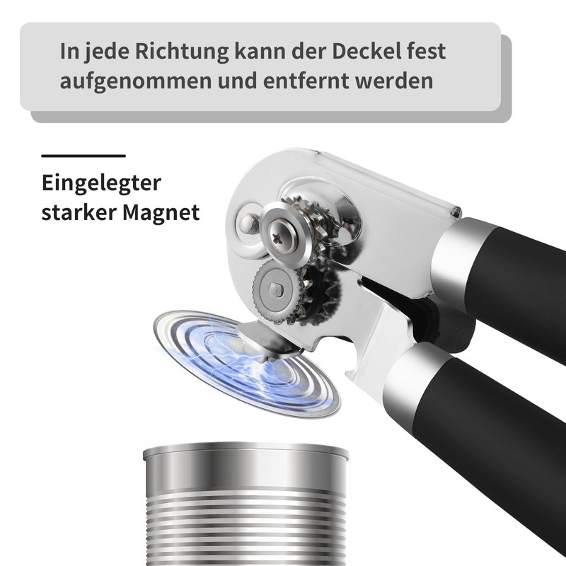 Manual Can Opener, UHIYEE Premium Can Opener Without Sharp Edges,